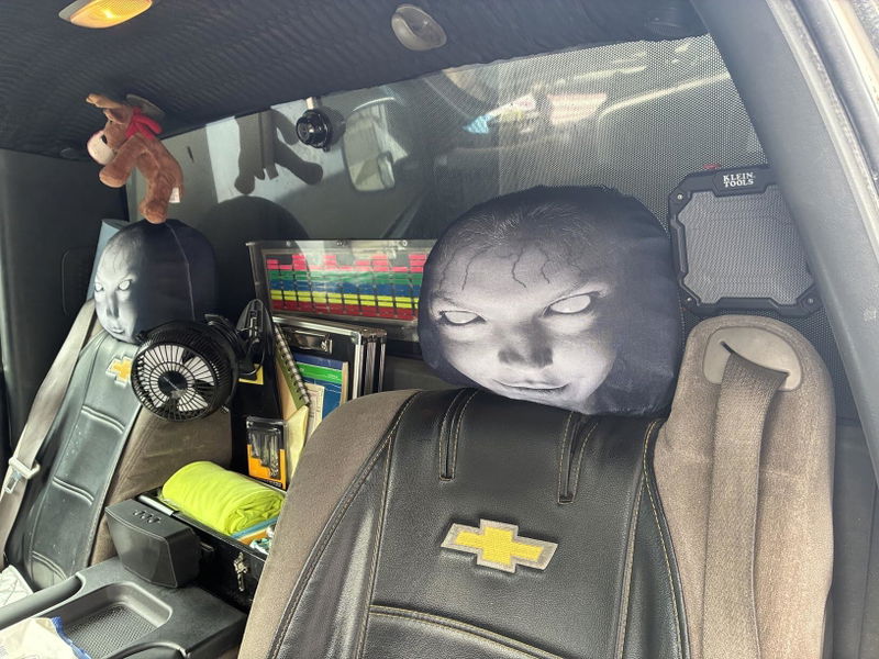 Customer-submitted headrest cover photo from Eric D