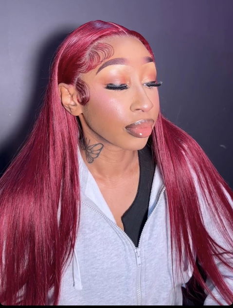 Tuneful Super Deal 99j Burgundy Colored 13x6 Lace Front Human Hair Wigs Straight Wigs queenleora Recommend