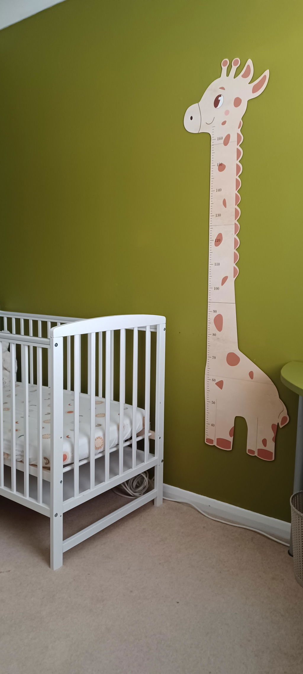 Personalised Wooden Giraffe Height Growth Chart for Kids