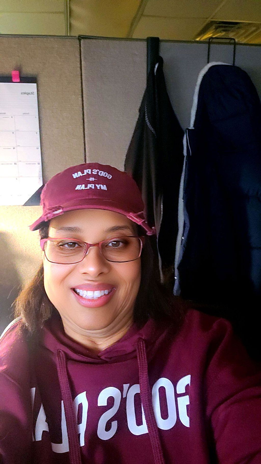 God's Plan My Plan Hoodie & Hat Bundle Maroon