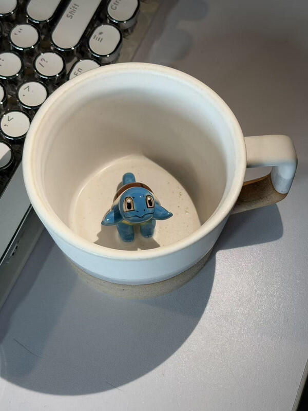Handmade Pokémon-Inspired Ceramic Mug – Cute Anime Figurine Coffee Cup