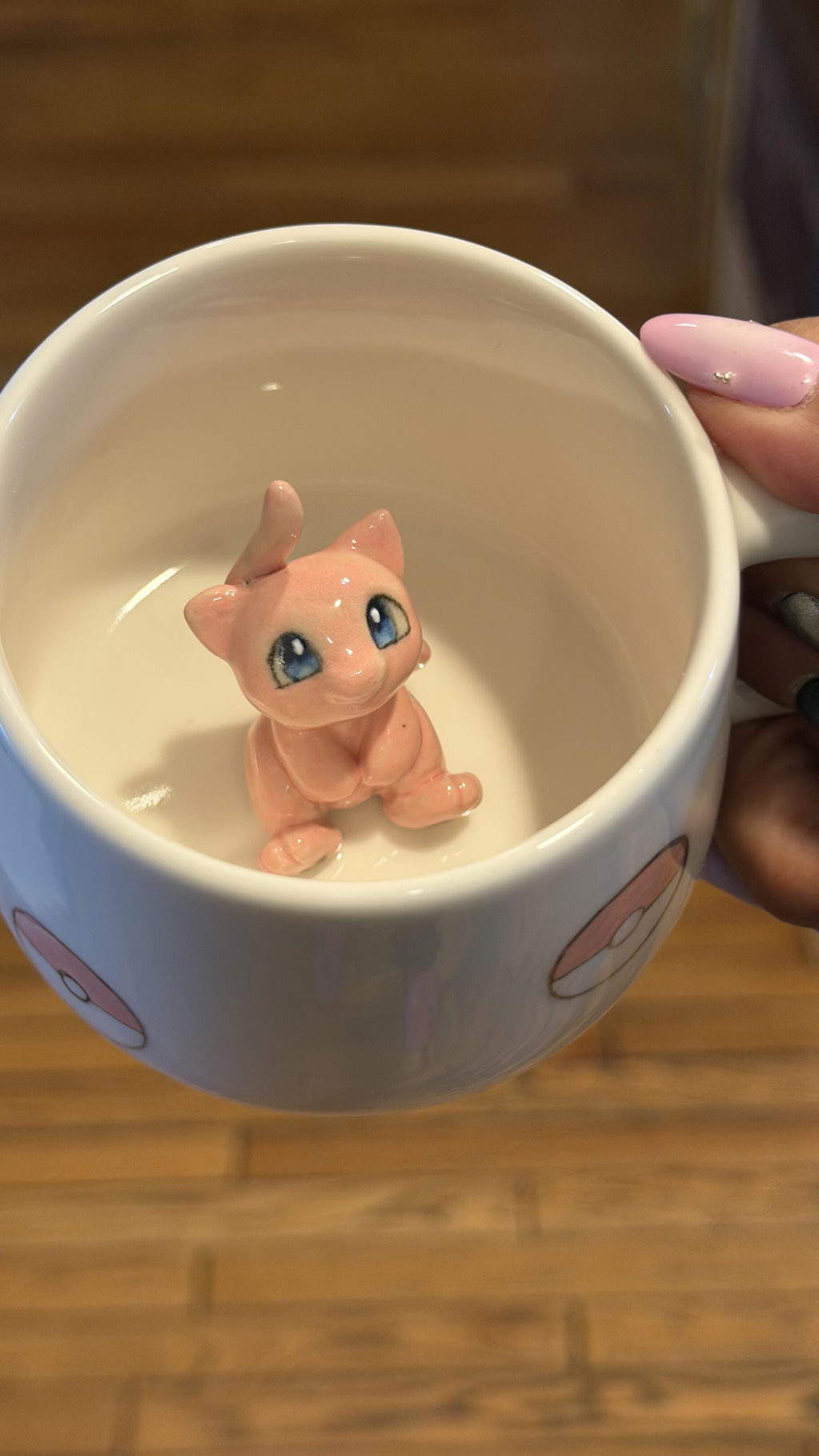 Custom Pokémon-Inspired Mug, Handmade Ceramic Coffee Cup with Surprise Character Inside