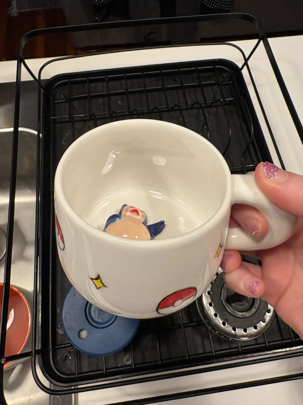 Custom Pokémon-Inspired Mug, Handmade Ceramic Coffee Cup with Surprise Character Inside