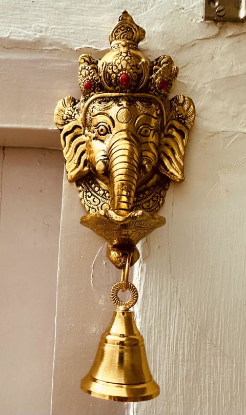 Ganesh Diya Metal With Bell
