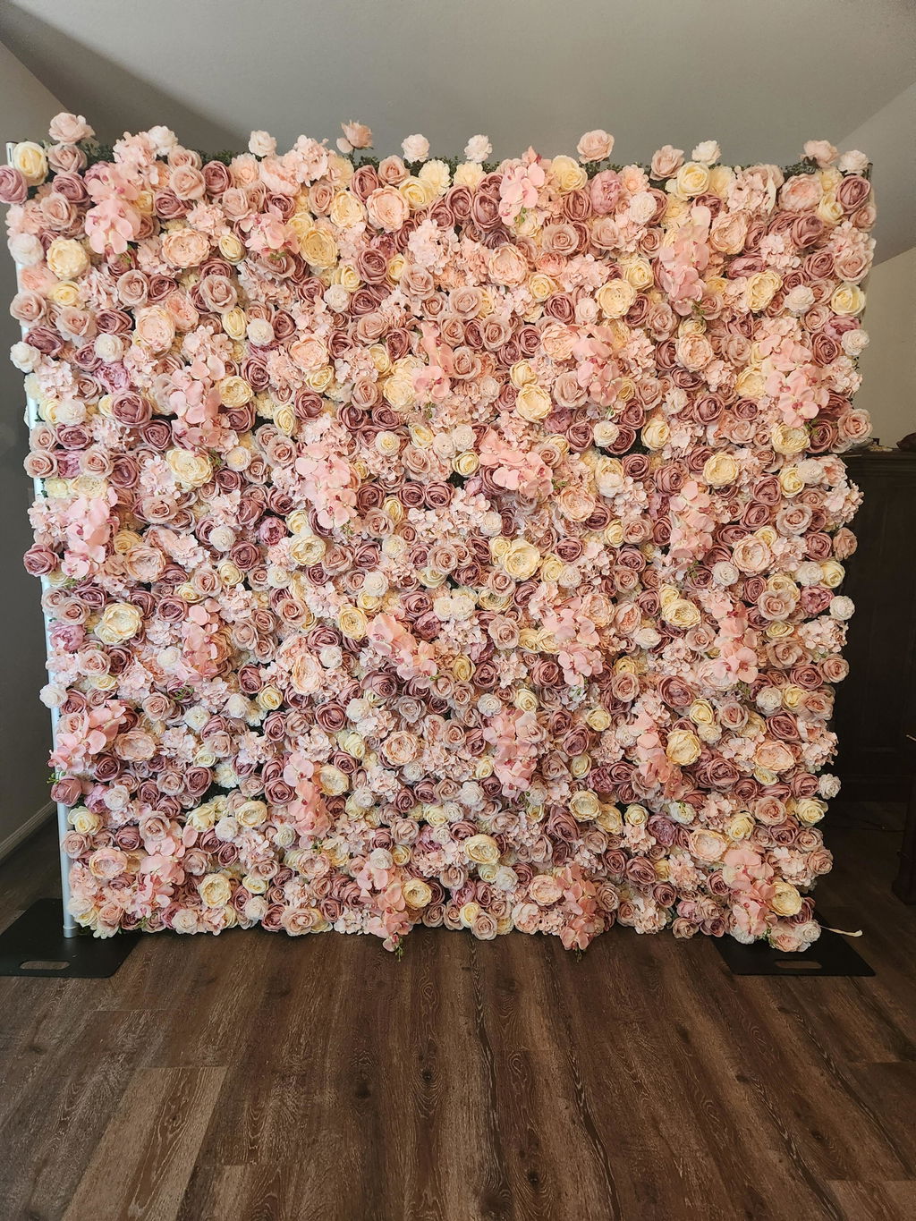 Valar Flower Roll Up Fabric Artificial Flower Wall Wedding Backdrop, Floral Party Decor, Event Photography-VF-360