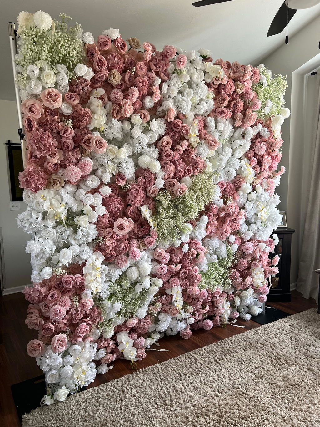 Valar Flower DIY 5D Roll-Up Flower Wall Backdrop for Wedding & Party Celebration Decor VF-418