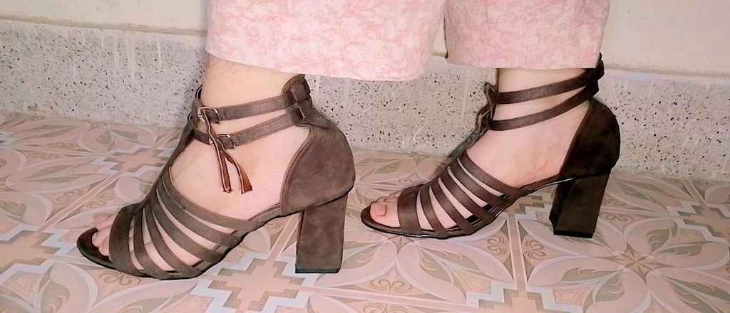 Spartan Suede Block Heel
