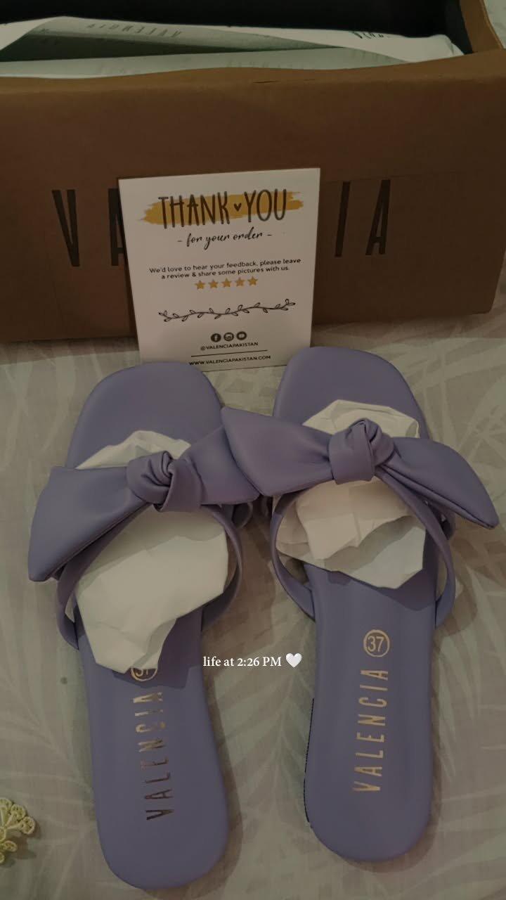 Lilac Bow Slipper