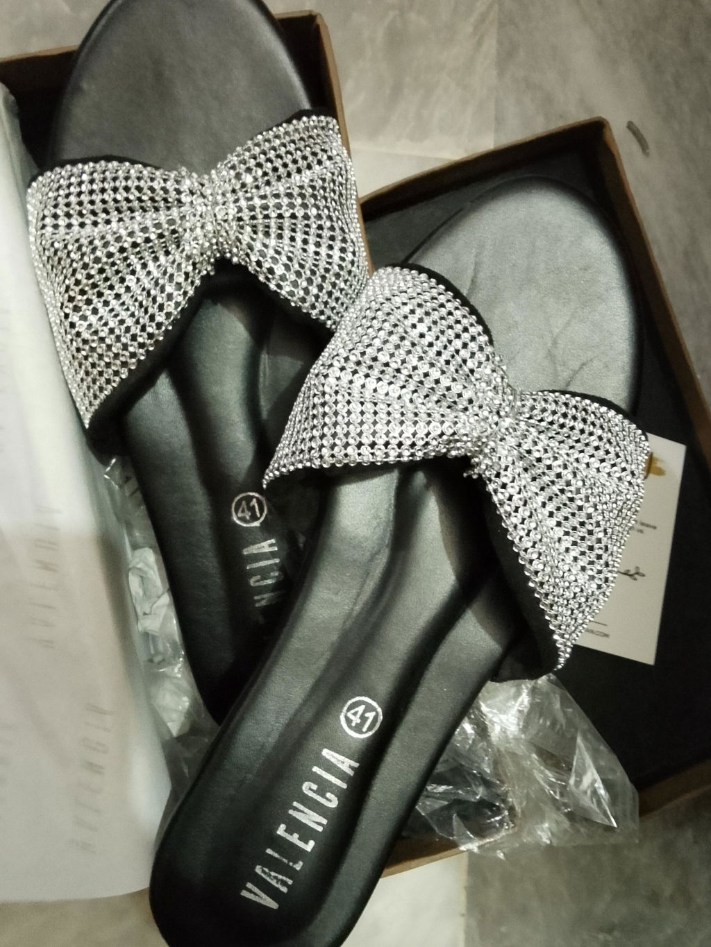Opal Rhinestone Slipper