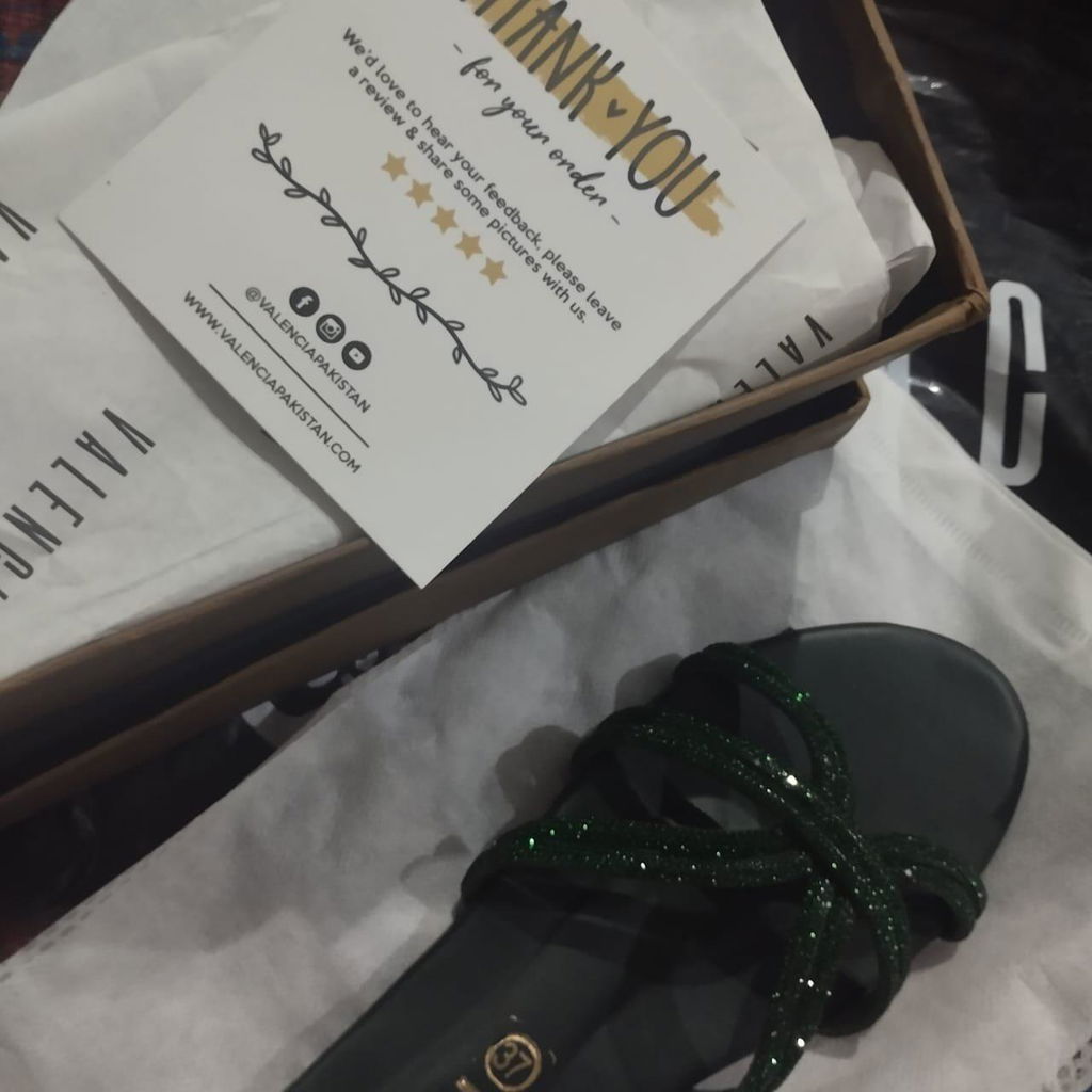 Emerald Rhinestone Slipper