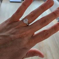 1.85 CT Oval Solitaire Moissanite Engagement Ring