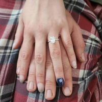 Stunning 4.0 CT Radiant Moissanite Engagement Ring with Pave Design