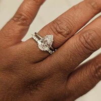 3.20 CT Pear Solitaire Moissanite Engagement Ring
