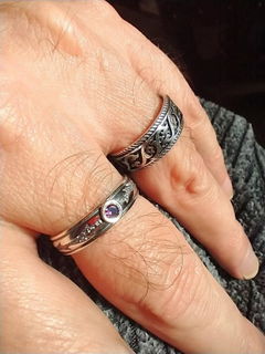 925 Silver Handmade Ring With Purple Gem, Unique Fashion Jewelry