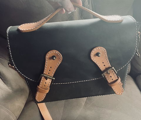 Cherry Leather Satchel, PDF Pattern and Instructional Video by Vasile and Pavel