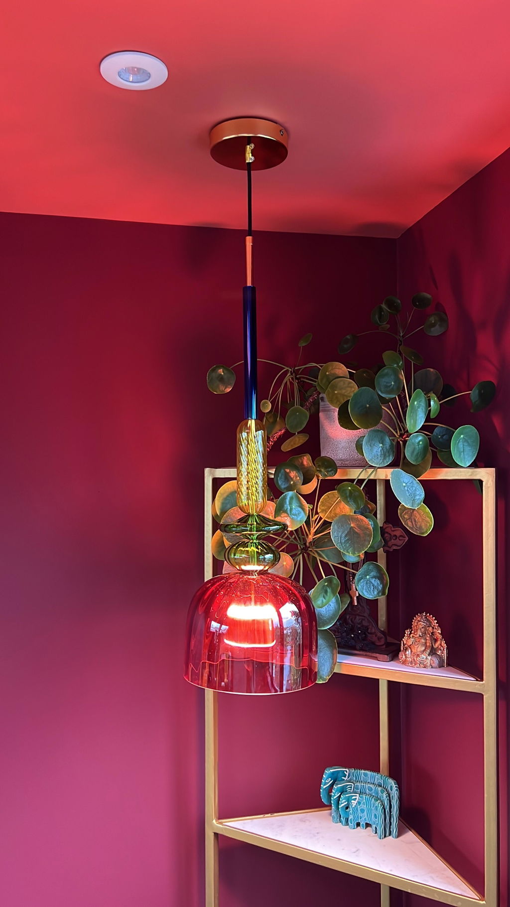Pendant Light Nordic Colorful Stained Glass Bell