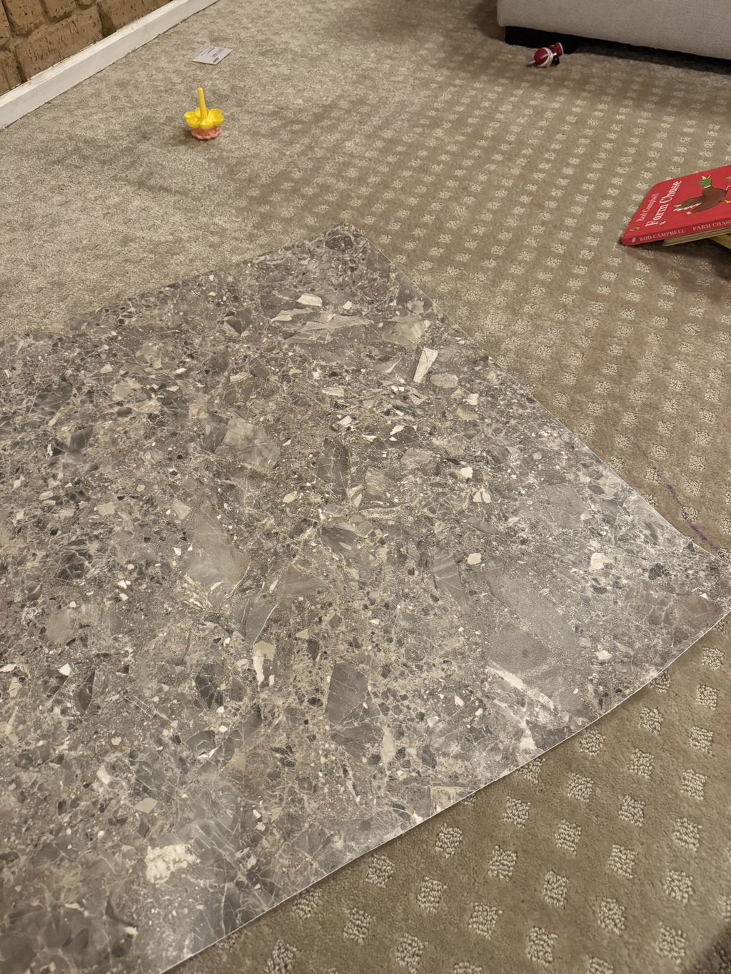Customer uploaded review photo for Grey Terrazzo Stone