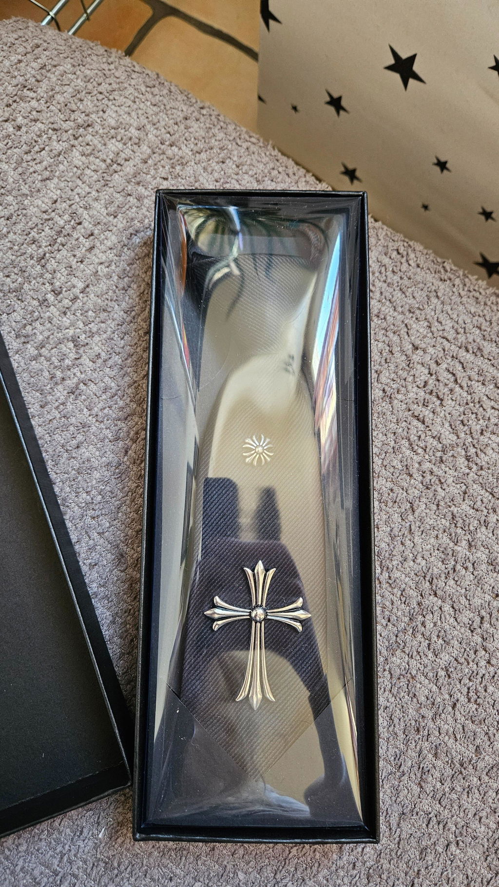 Crucifix Noir Tie