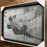 Personalized Gifts for Him - Custom Song Lyrics Poster Photo Couples Gifts First Dance Song Anniversary for Her, Customized Canvas Framed Photo Picture Gifts for Him Cool Things for Your Room