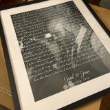 Personalized Gifts for Him - Custom Song Lyrics Poster Photo Couples Gifts First Dance Song Anniversary for Her, Customized Canvas Framed Photo Picture Gifts for Him Cool Things for Your Room