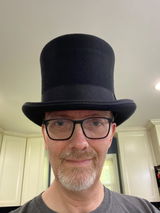 Victorian Wool Felt Top Hat - Black