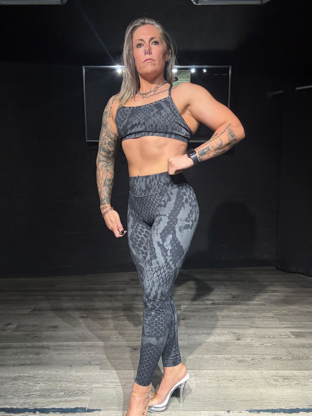 Virtue Adjustable Bra - Black Snake Skin