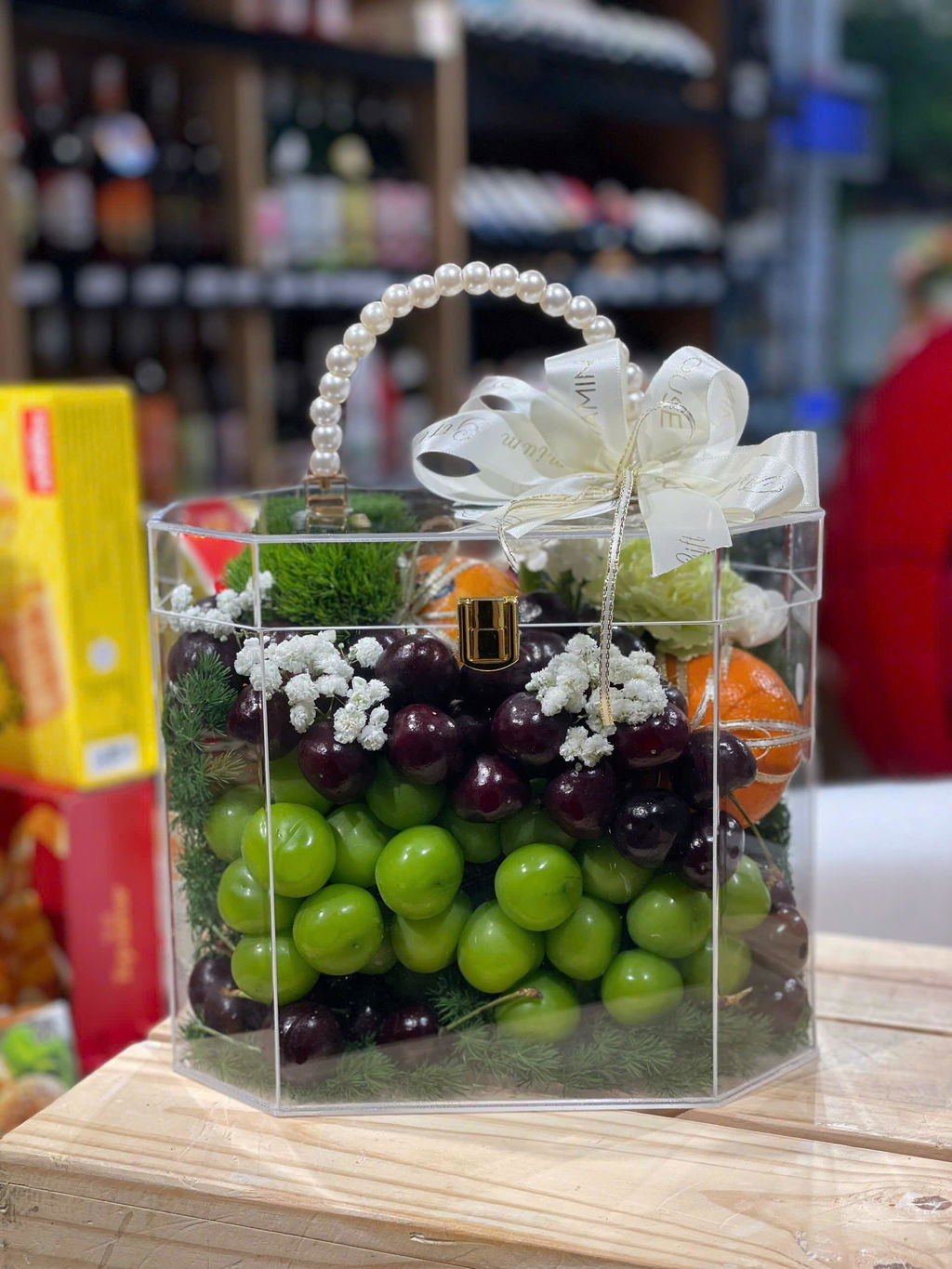 Hộp Quà Trái Cây Cherry, Nho Sữa, Quýt Úc Tặng Khách Hàng, Đối Tác