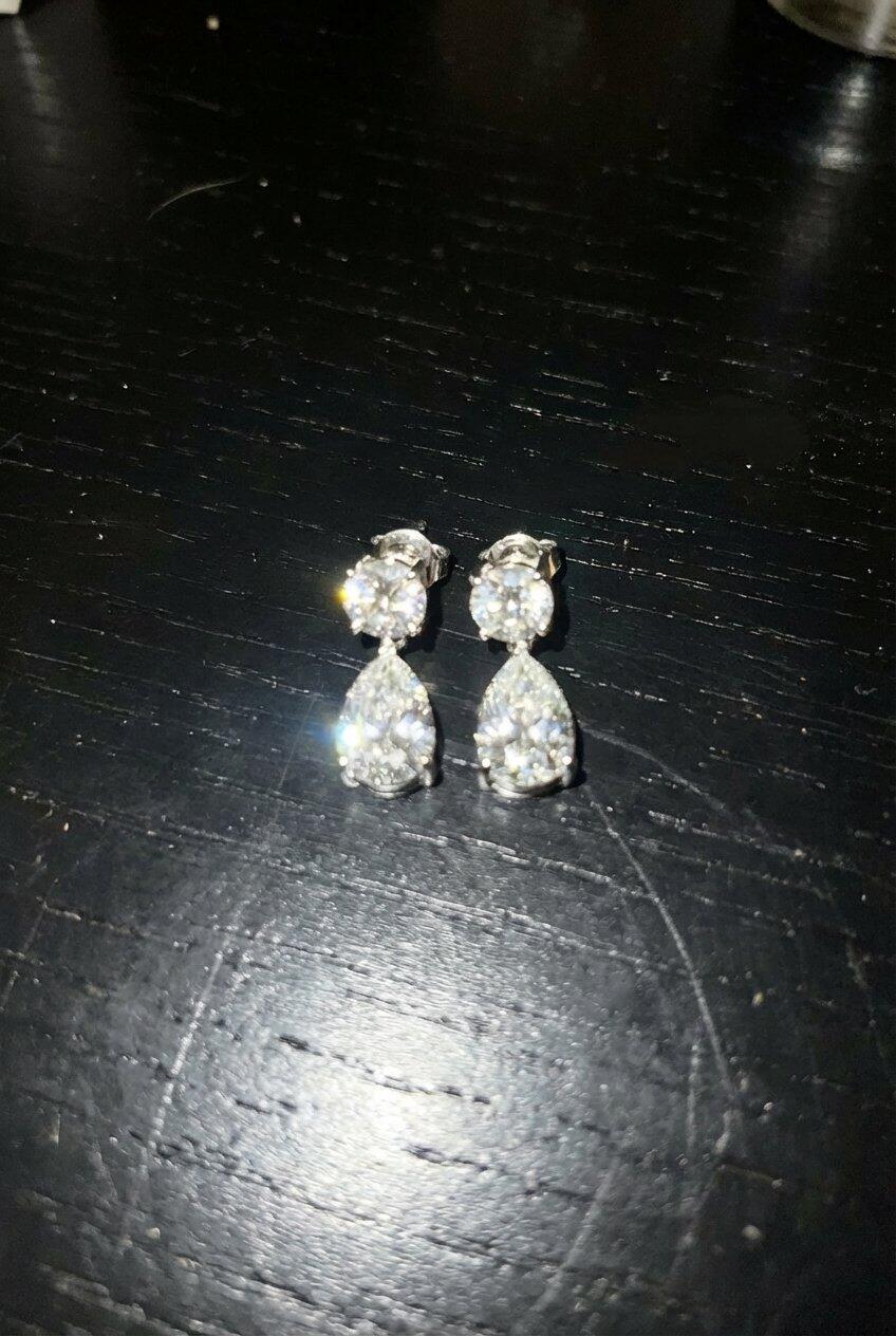 3.0 ct. tw. Lab-Grown Diamond Drop Earrings