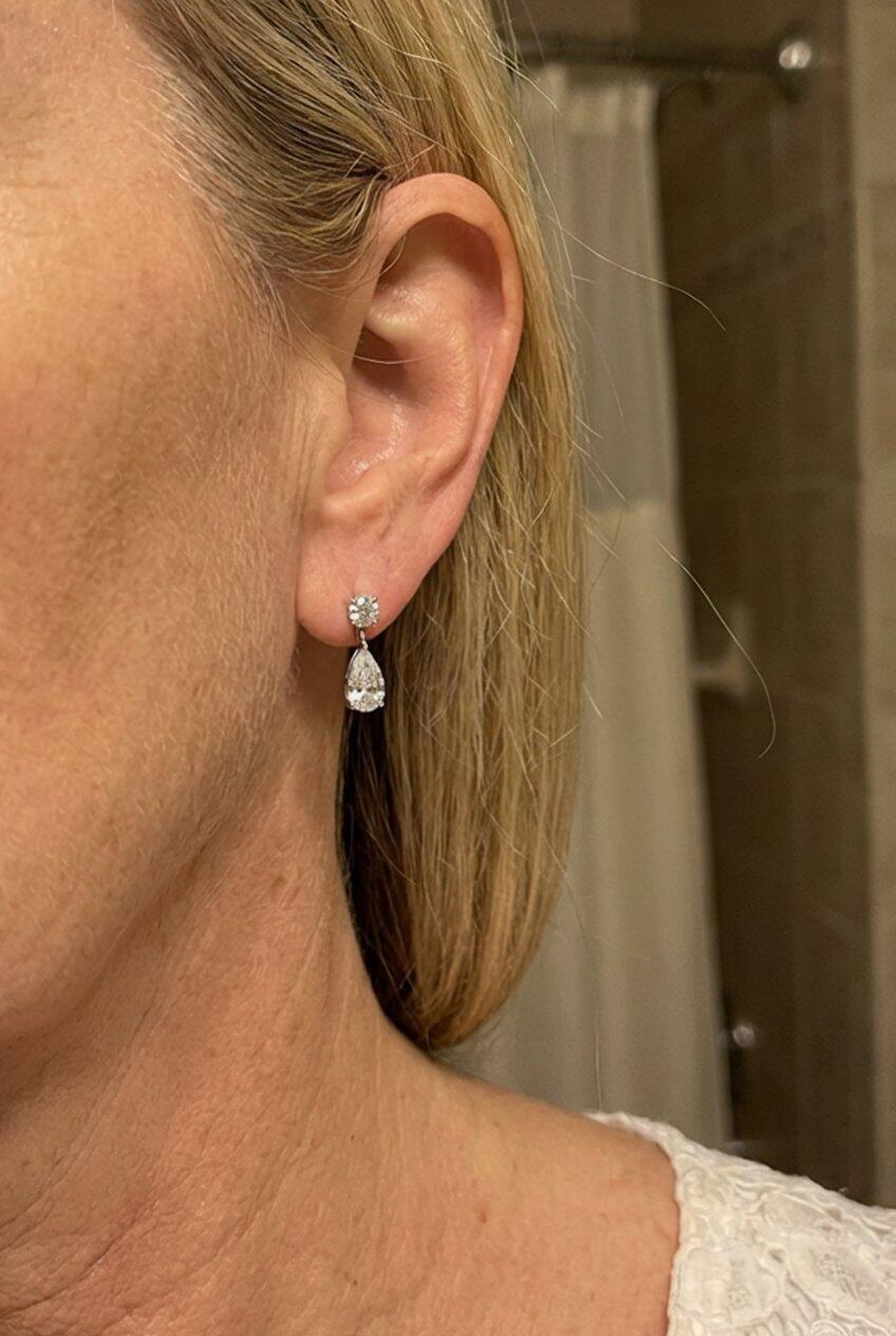 3.0 ct. tw. Lab-Grown Diamond Drop Earrings