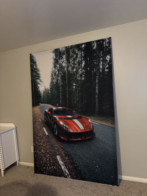 Ferrari 812 Superfast on the Forest Path