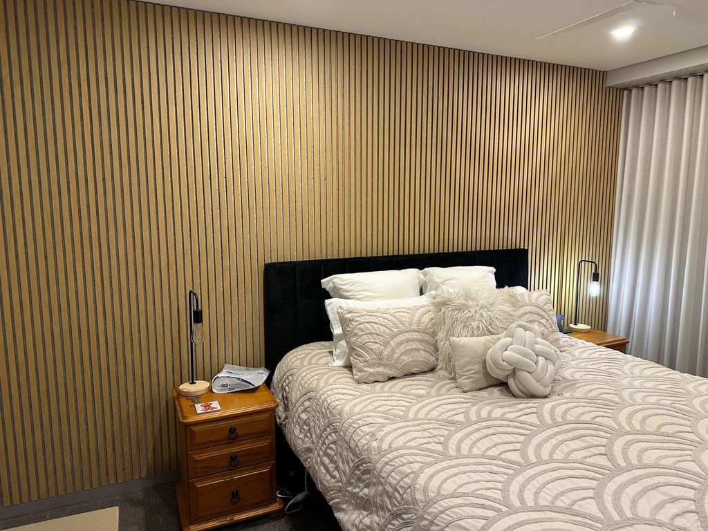 Oak (with Grey Felt) Wood Wall Panel