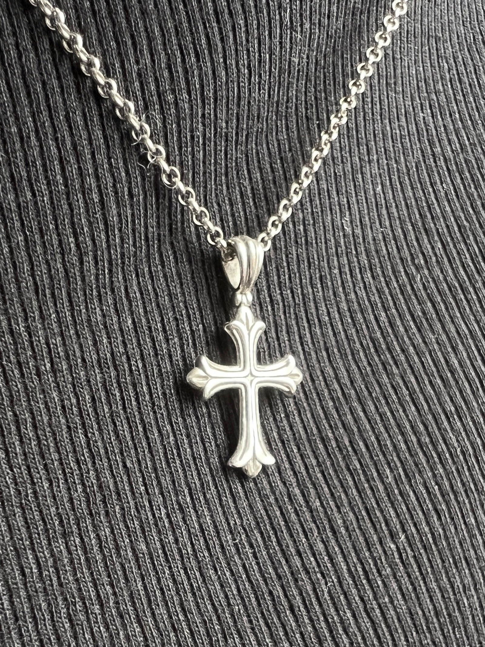 Necklace for men with cross pendant made of 925 sterling silver