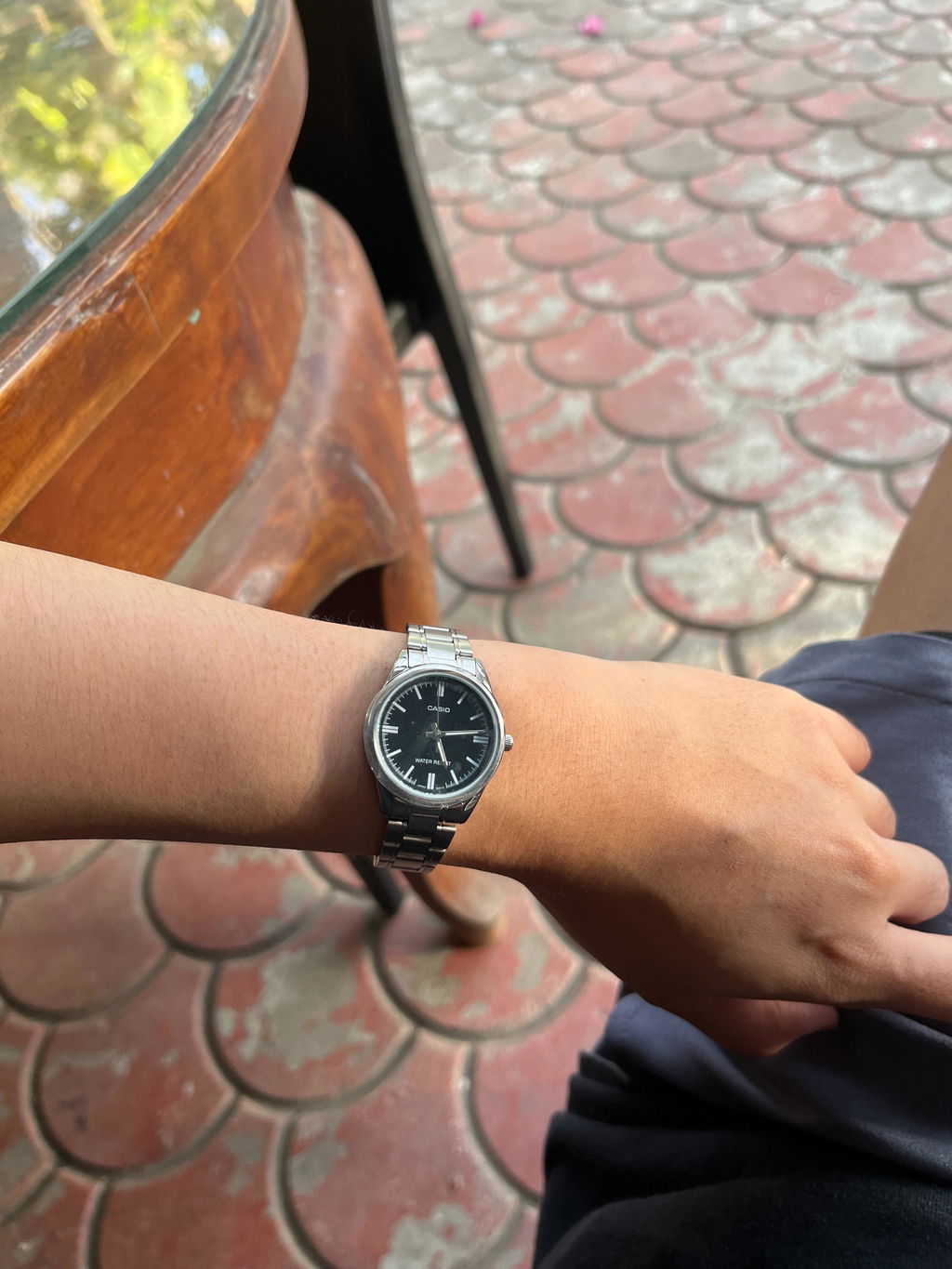 Casio LTP-V005D-1A Silver Stainless Steel Strap Watch for Women