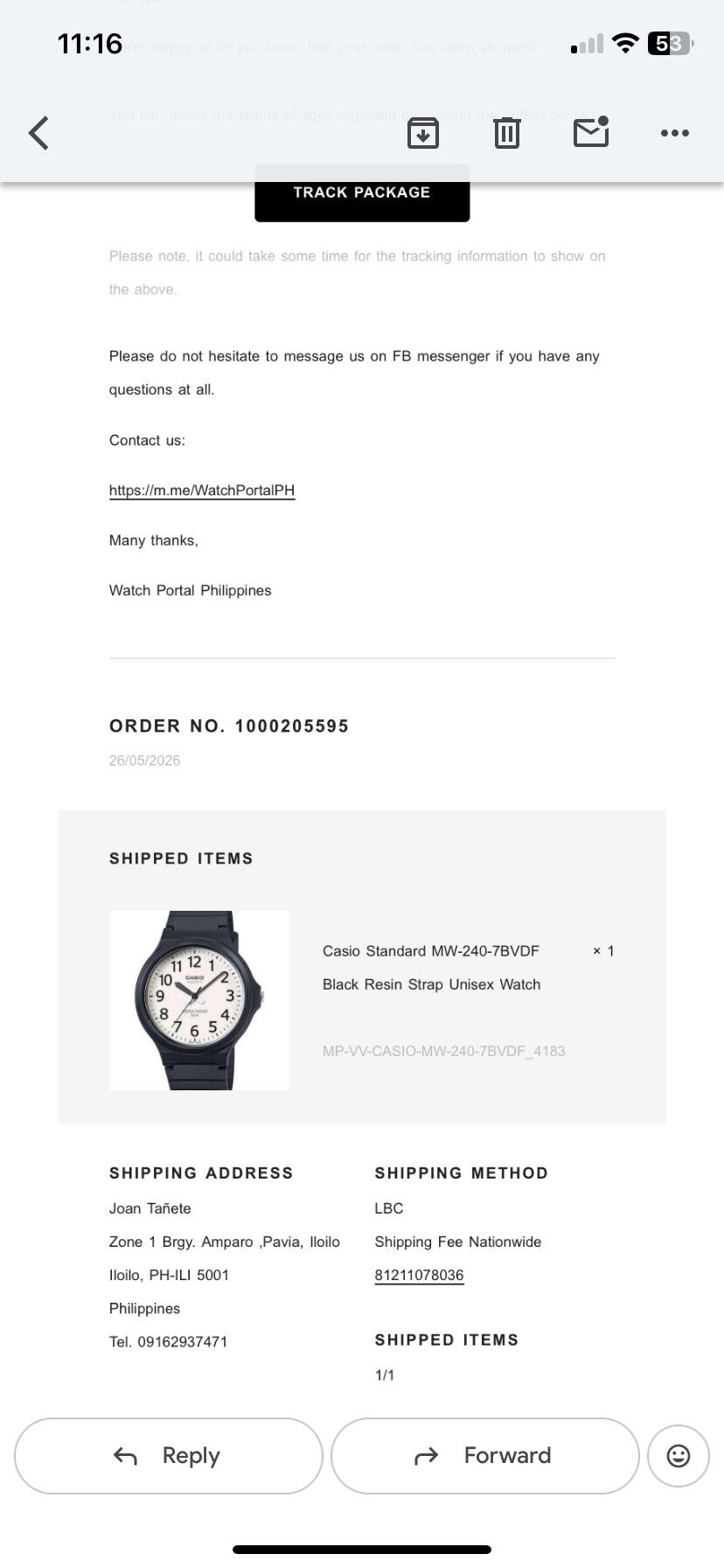 Casio Standard MW-240-7BVDF Black Resin Strap Unisex  Watch