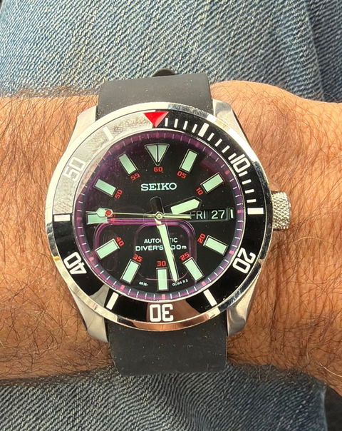 Bespoke Custom SKX mini Blood Moon  Divers Watch SEIKO NH36 - AKA Bloodmoon Mod! Premium Quality Case