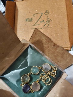 Five Crystal Line Bracelet