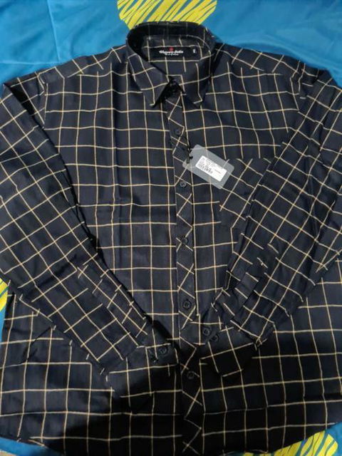 Handwoven Organic Cotton Black Checks Fitted Men Shirt