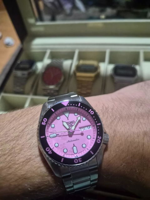 Seiko SRPM07: '5KX' Pink Panther OEM Case