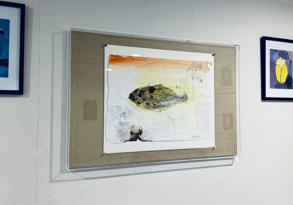 Modern UV-Grade Acrylic Shadowbox with Linen Canvas 2" Depth