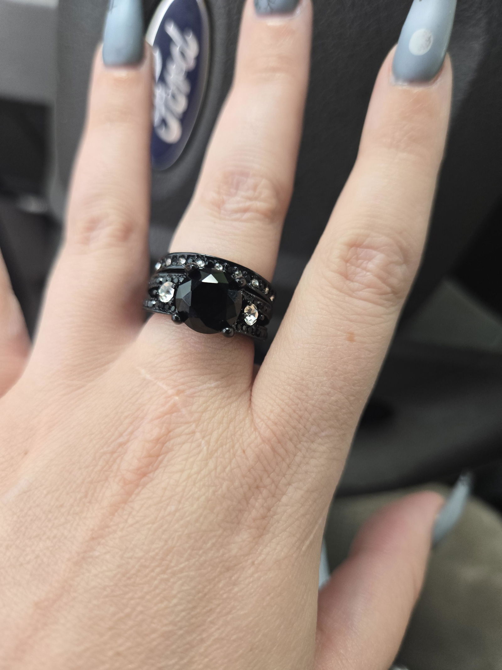 Obsidian Crown Ring Set – Wicca Vibes