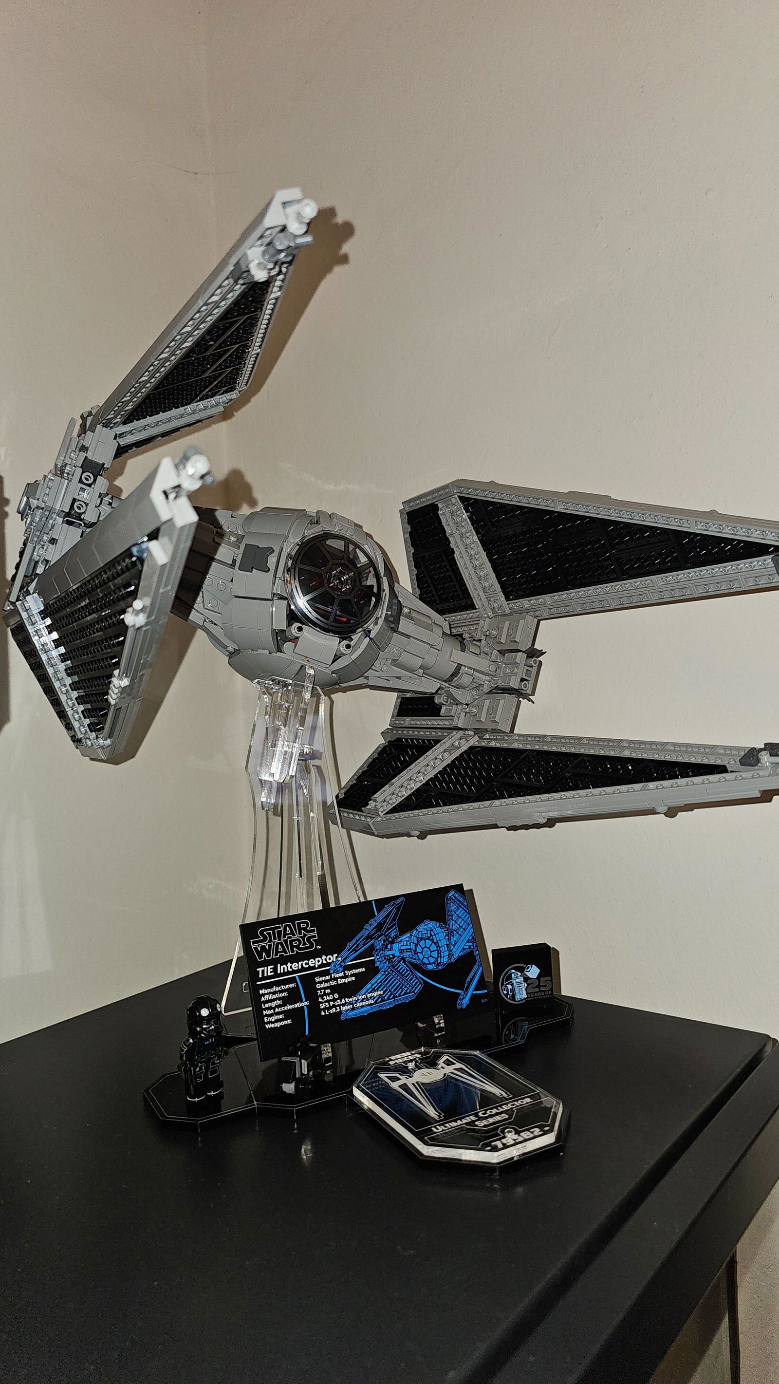 Display Stand for LEGO Star Wars TIE Interceptor 75382 — Wicked Brick