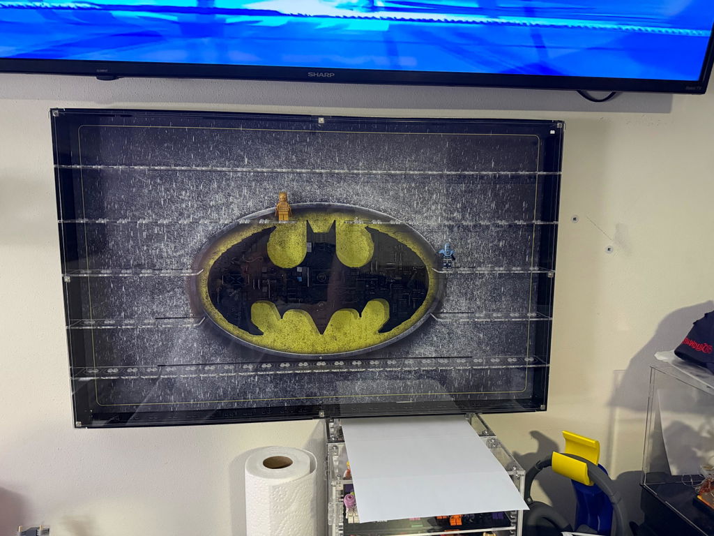 Wall Mounted Display Case for LEGO® Batman™ Logo & 121 Minifigures (76330)