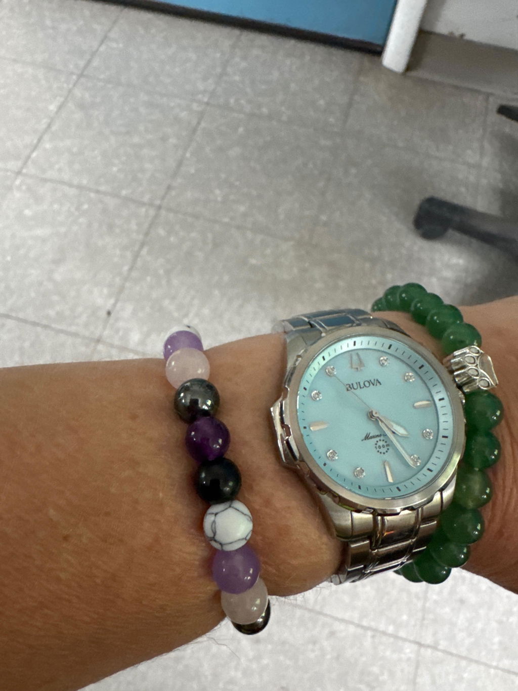 The Empaths Recharge Bracelet (amethyst, Clear Quartz, Rose Quartz, White Howlite, Black Tourmaline)