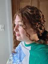 Brown Curly Lace Front Synthetic Wig LF1311