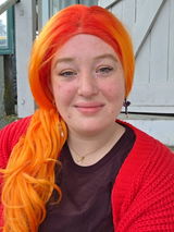 Wavy Mixed Orange Lace Front Synthetic Wig LF383