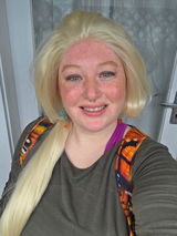 Hazbin Hotel Lilith Light Blonde Yaki Straight Lace Front Synthetic Wig LF6071
