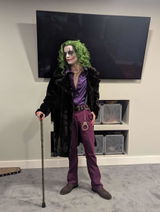Joker 2 Arthur Fleck Green Wavy Lace Front Synthetic Men's Wig LF6070