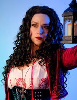 Brunette Spiral Curly Lace Front Synthetic Wig LF169