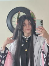 Demon Slayer: Kimetsu no Yaiba Kanae Kocho Yaki Natural Black Straight Lace Front Synthetic Wig LF8050