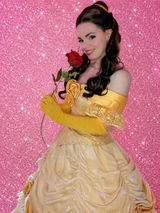 Wavy Dark Brown Braided Belle Beauty and the Beast Lace Front Synthetic Wig LF2028